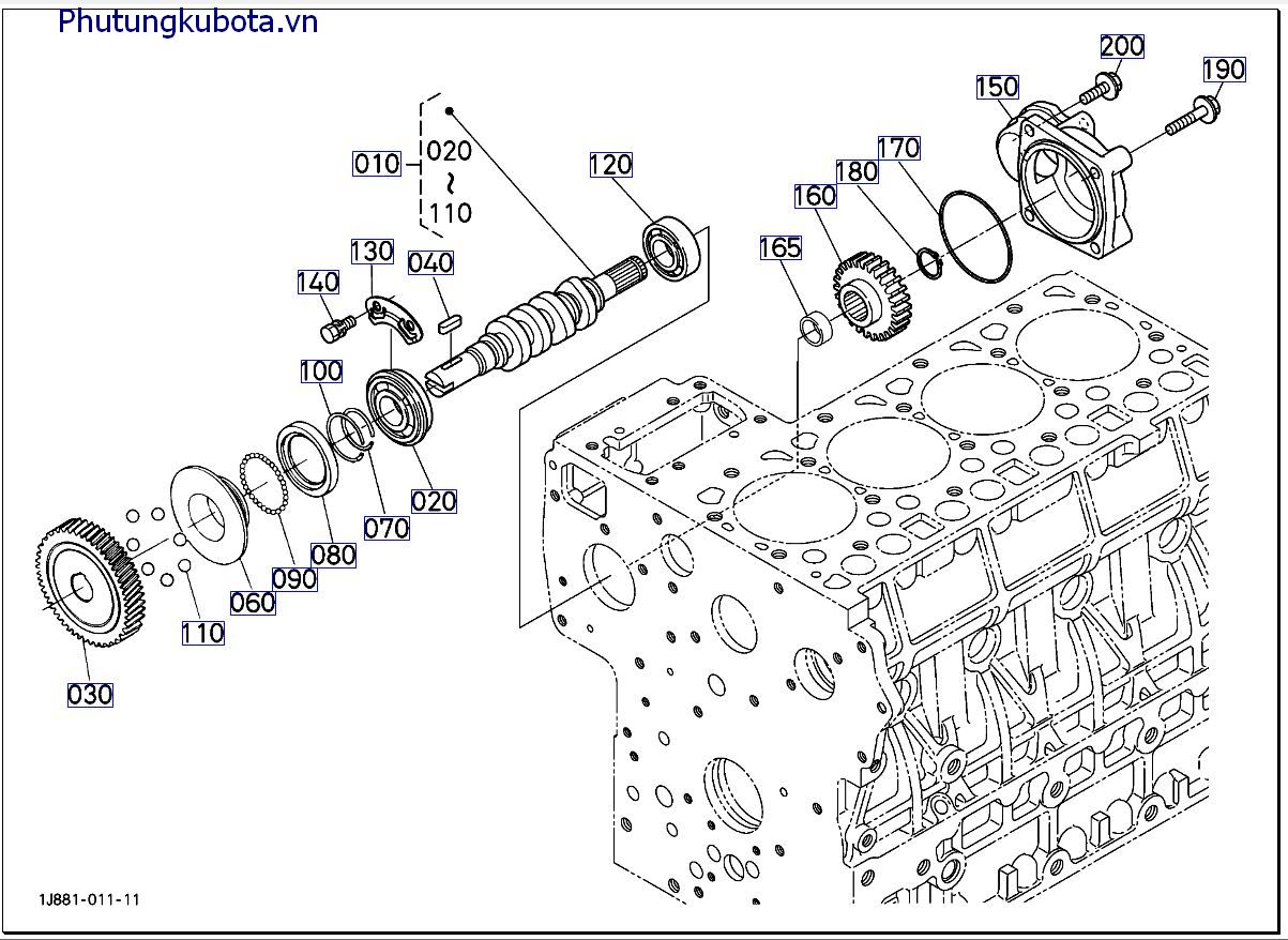 Trục cam nhiên liệu và trục bộ điều chỉnh